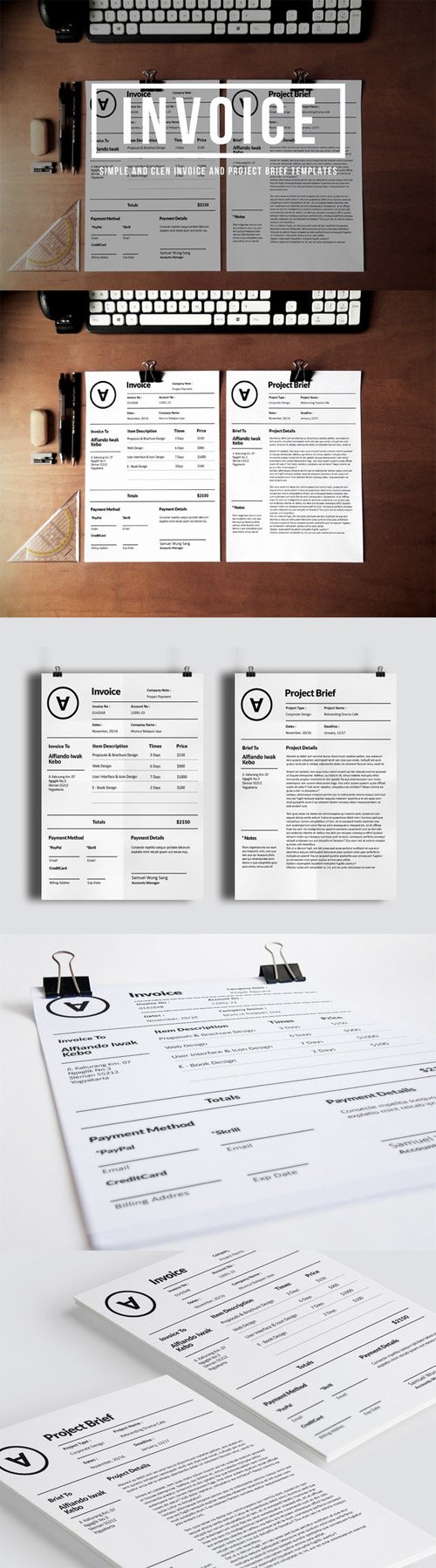 Polem Invoice Template - Creativemarket 76691