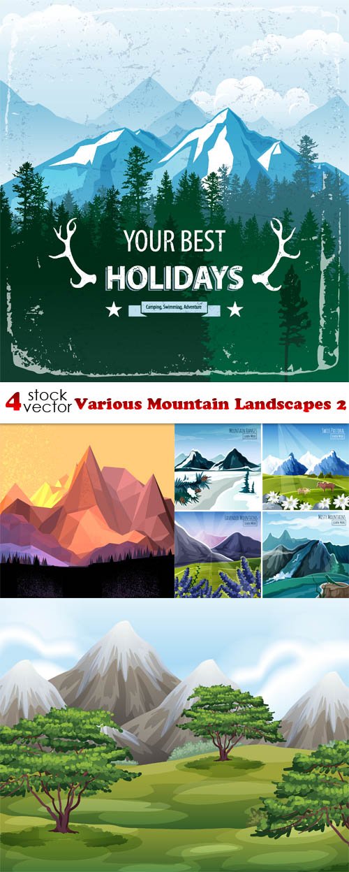 Vectors - Various Mountain Landscapes 2