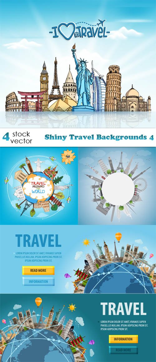 Vectors - Shiny Travel Backgrounds 4
