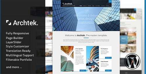 ThemeForest - Archtek v1.8.1 - Responsive Modern WordPress Theme - 5352510