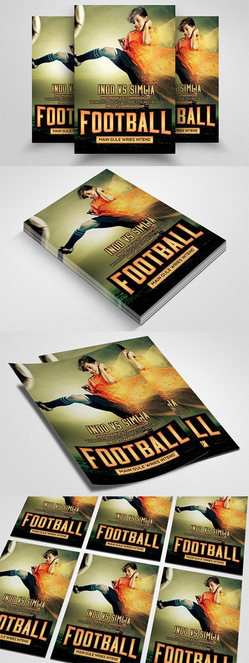 School Football Match Flyer - Creativemarket 555891