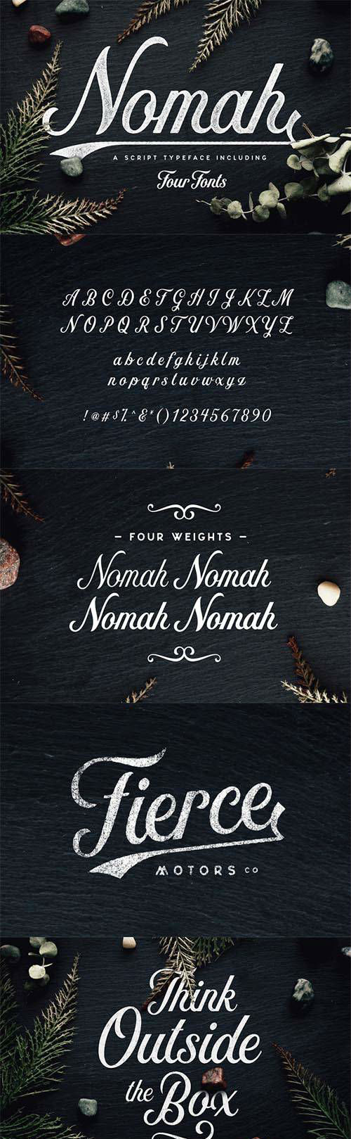 Font - Nomah | A Script Typeface + Bonus