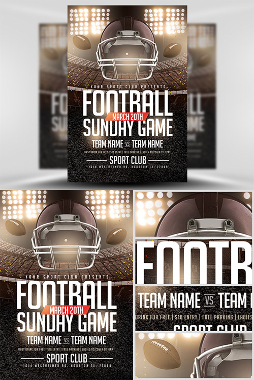 Flyer Template - Football Sundays 3