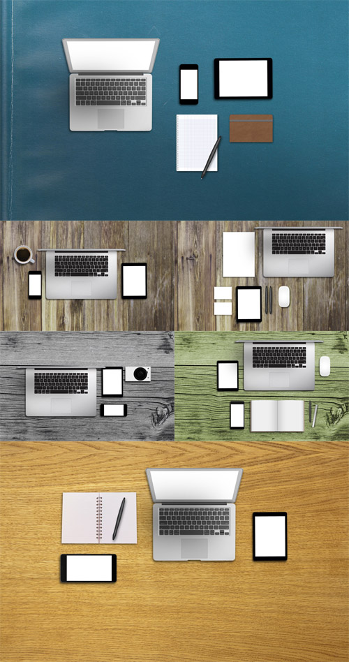 Photos Office Desk Business Modern Image for Mock up with Smart Devices