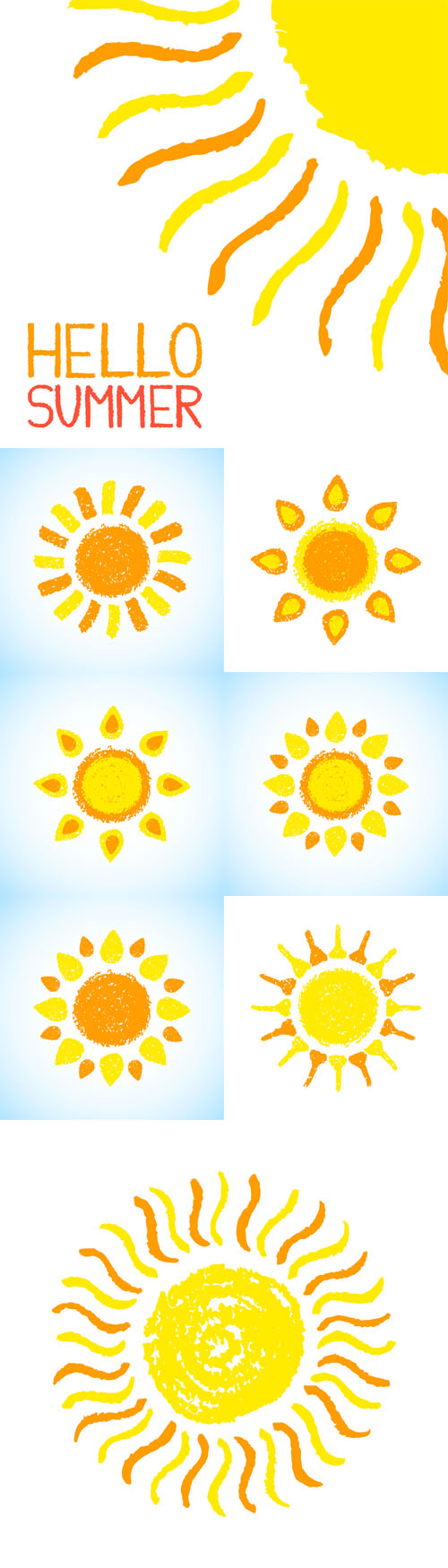 Vector Hand Drawn Sun