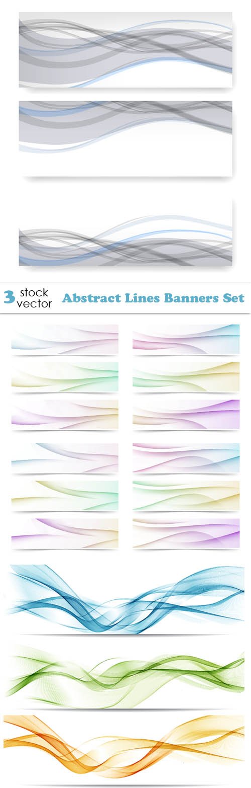 Vectors - Abstract Lines Banners Set