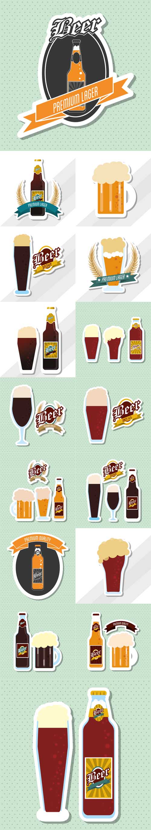Vector Beer Icon Design, Editable Vector