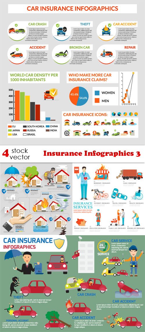 Vectors - Insurance Infographics 3