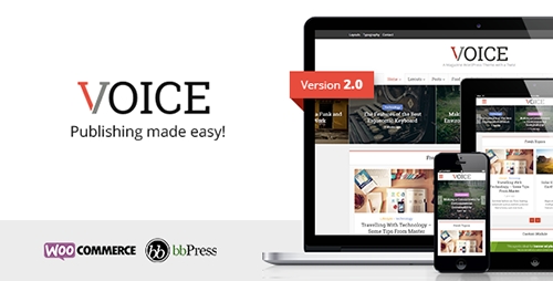 ThemeForest - Voice v2.0.1 - Clean News/Magazine WordPress Theme - 9646105