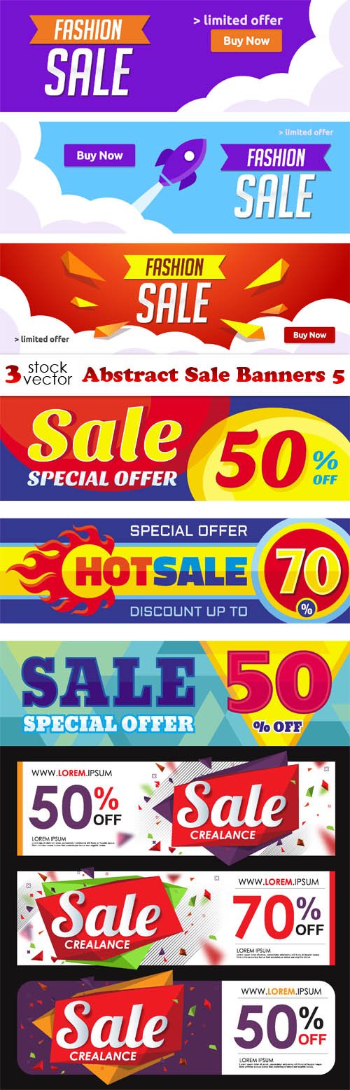 Vectors - Abstract Sale Banners 5