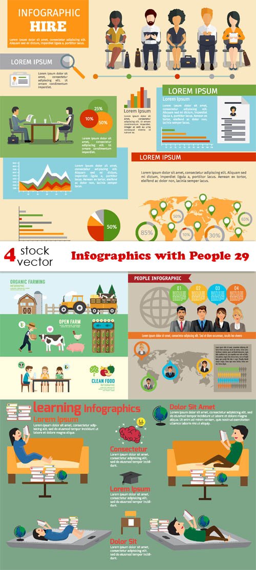 Vectors - Infographics with People 29
