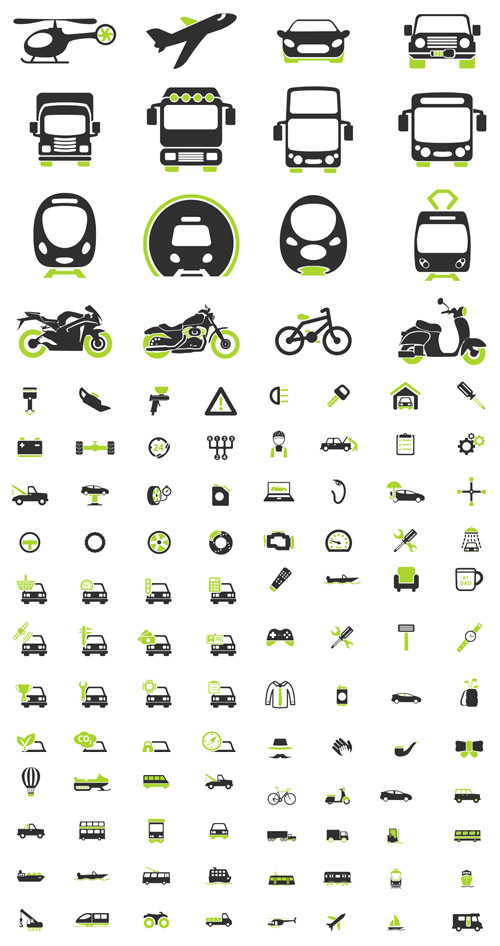 Vector Transportation Simply Icons