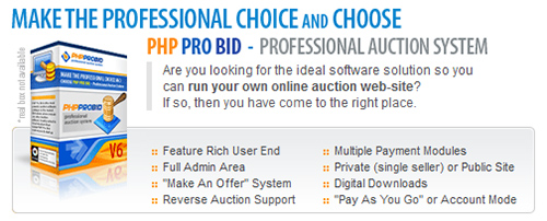 phpProBid Full v7.6 - Professional Auction System - NULLED
