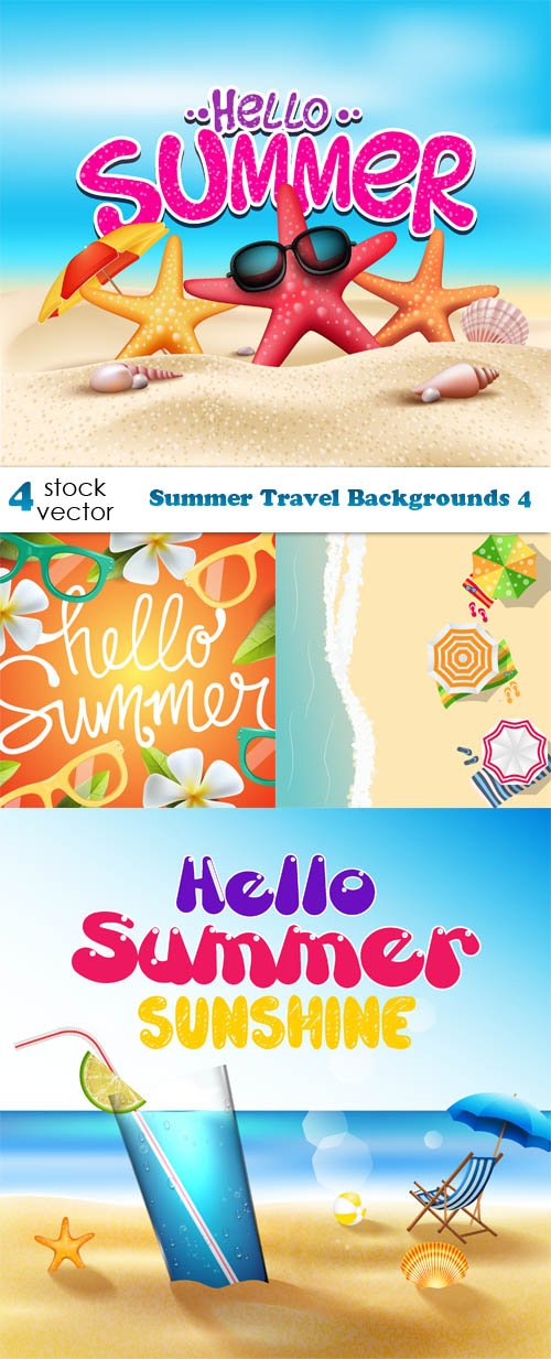 Vectors - Summer Travel Backgrounds 4