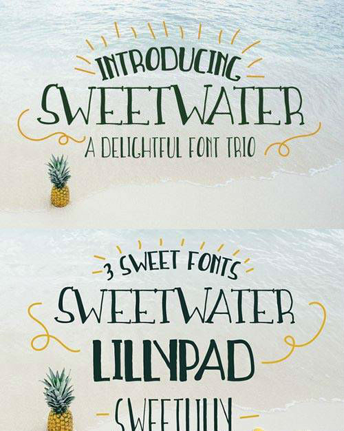 Sweetwater Handwritten Font Trio