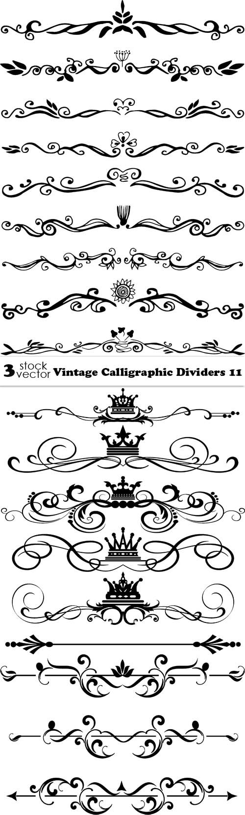 Vectors - Vintage Calligraphic Dividers 11