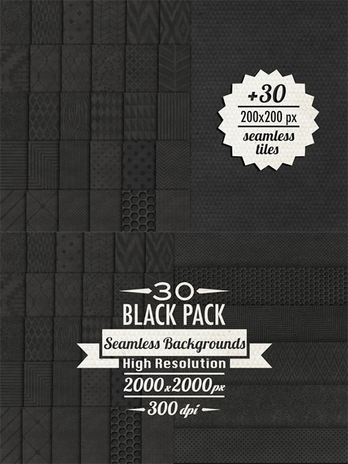 Black Paper Pack - Creativemarket 14395