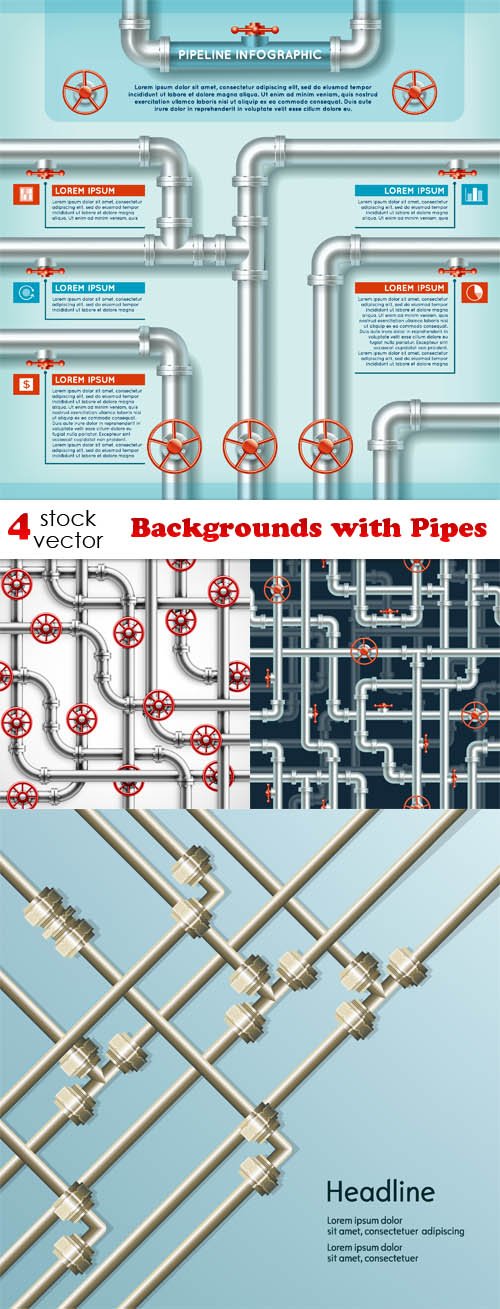 Vectors - Backgrounds with Pipes