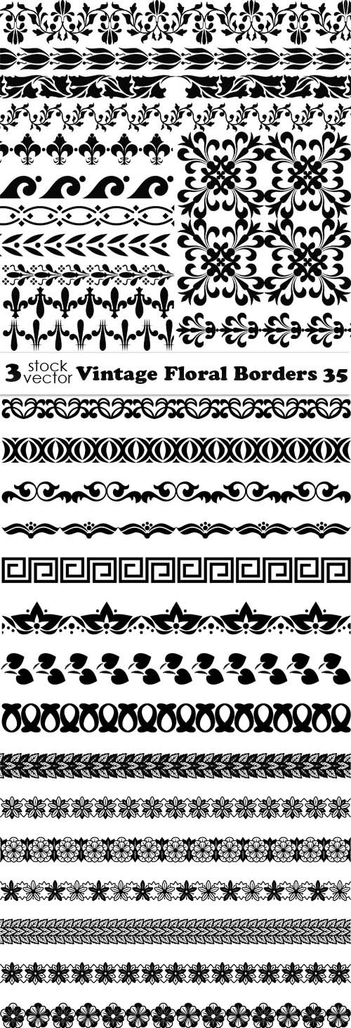 Vectors - Vintage Floral Borders 35