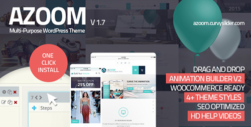 ThemeForest - Azoom v1.7 - Multi-Purpose Theme with Animation Builder - 10591289