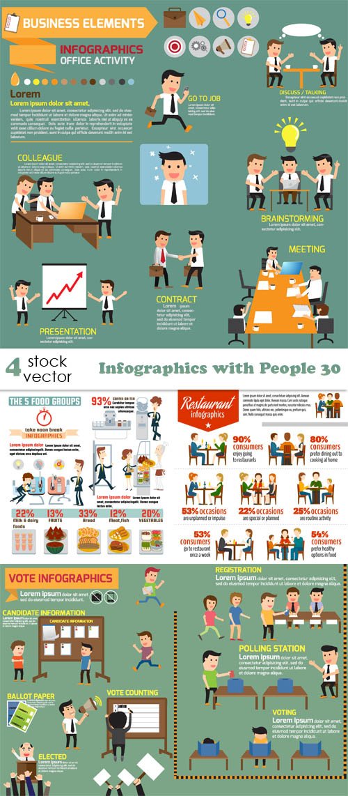 Vectors - Infographics with People 30