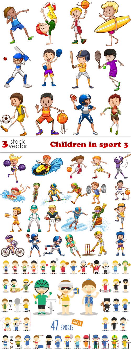Vectors - Children in sport 3