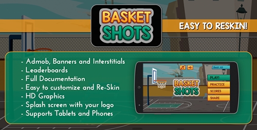 CodeCanyon - Basket Shots v1.0 - HD Basketball Game Template - 12176301