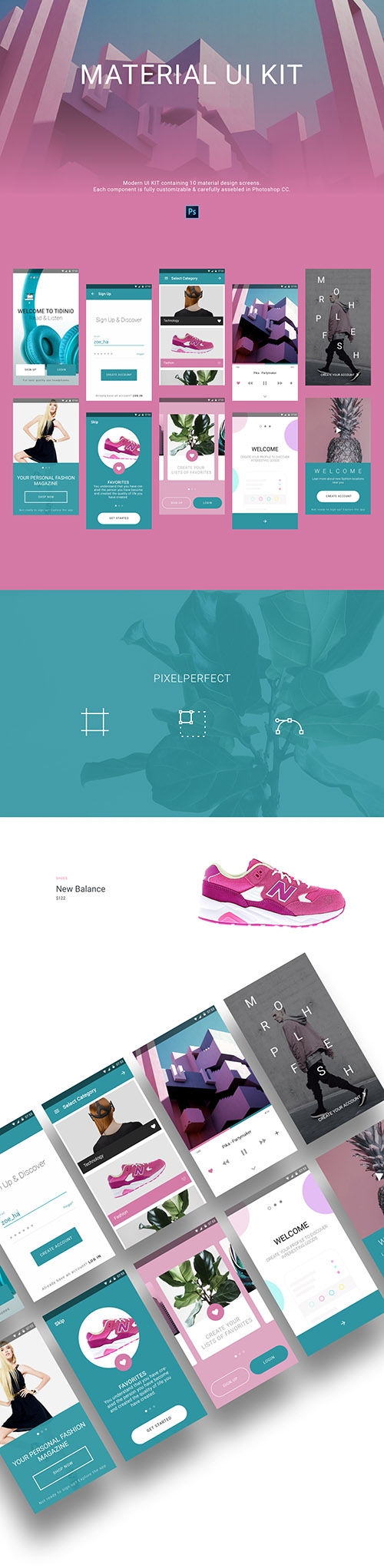 PSD Web Design - Material Ui Kit - June 2016
