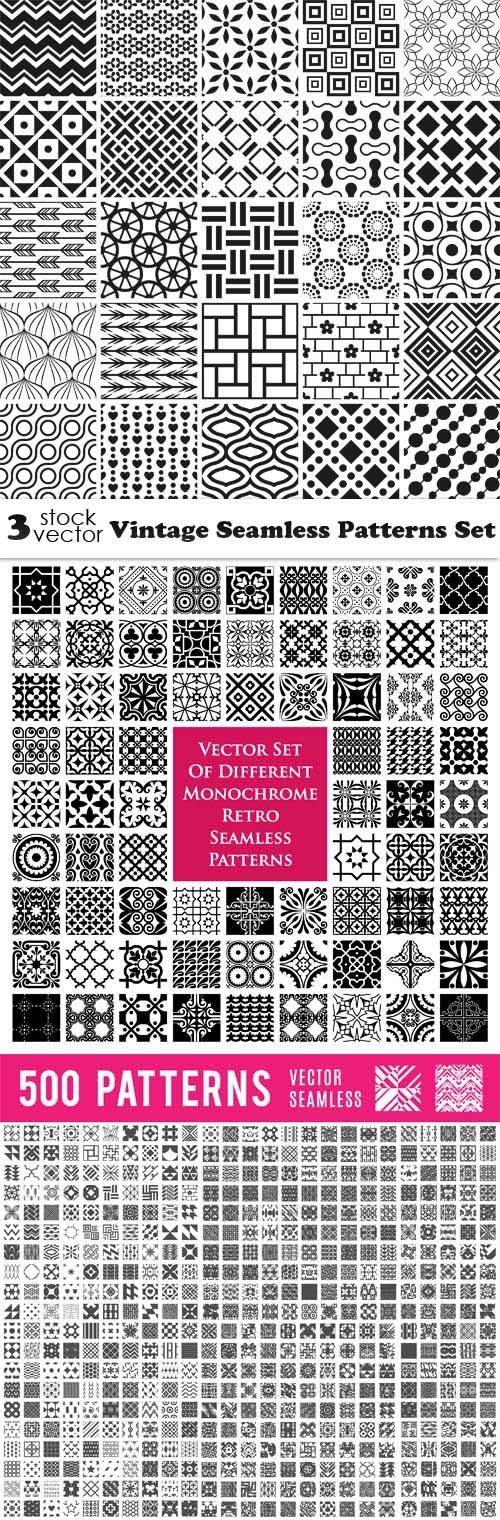 Vectors - Vintage Seamless Patterns Set