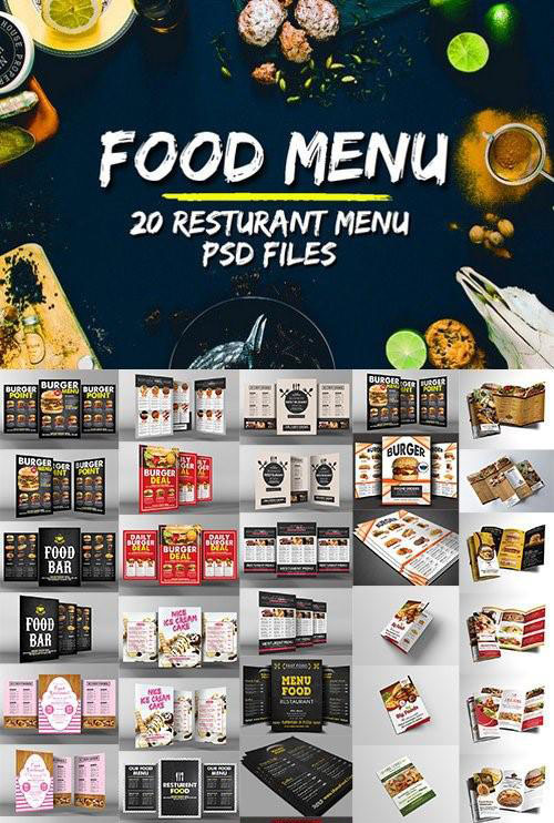 20 Restaurant Food Menu Bundle - 730486