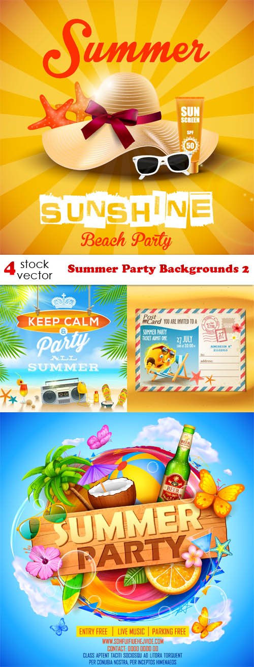 Vectors - Summer Party Backgrounds 2
