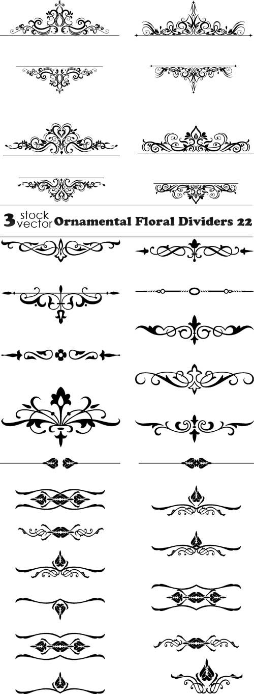 Vectors - Ornamental Floral Dividers 22