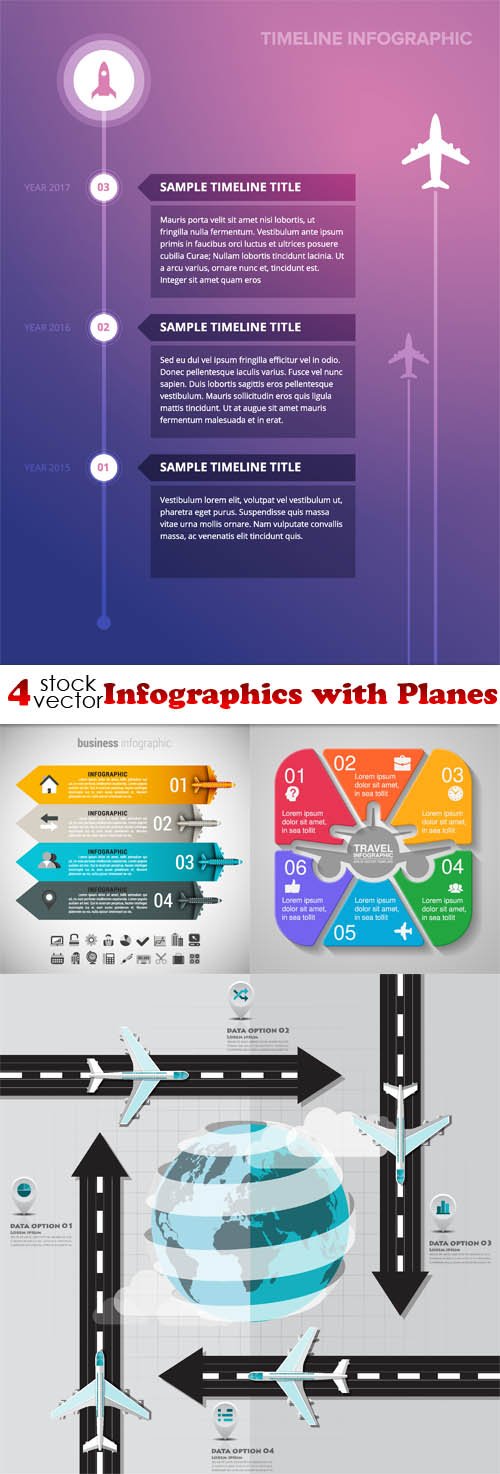 Vectors - Infographics with Planes