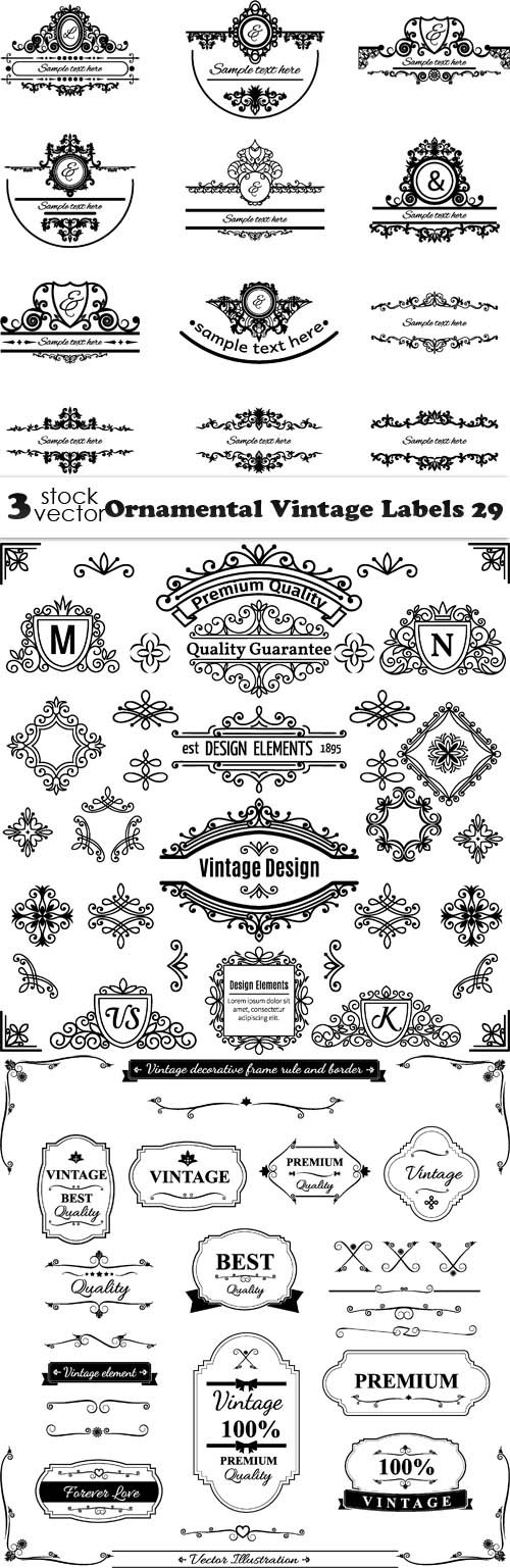 Vectors - Ornamental Vintage Labels 29