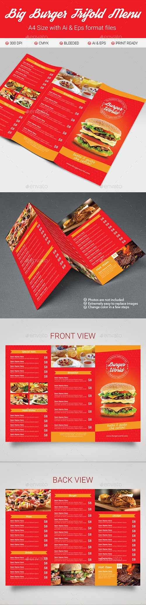 GraphicRiver - Big Burger Trifold Menu 10843686