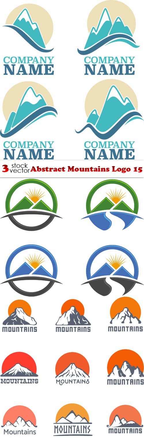 Vectors - Abstract Mountains Logo 15