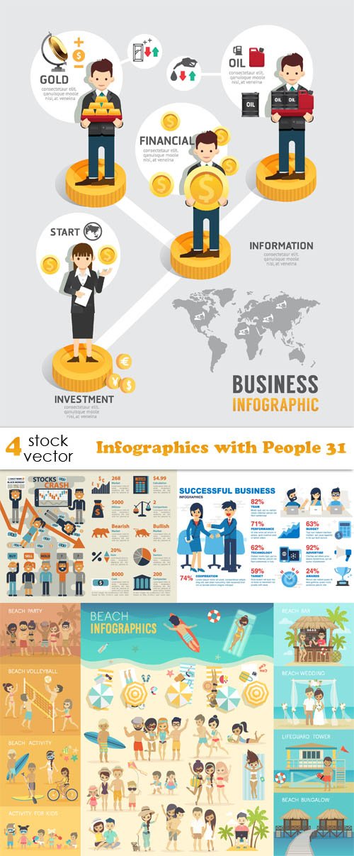 Vectors - Infographics with People 31