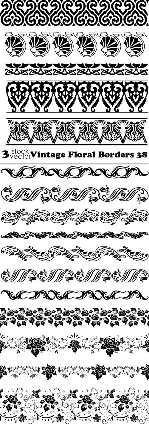 Vectors - Vintage Floral Borders 38