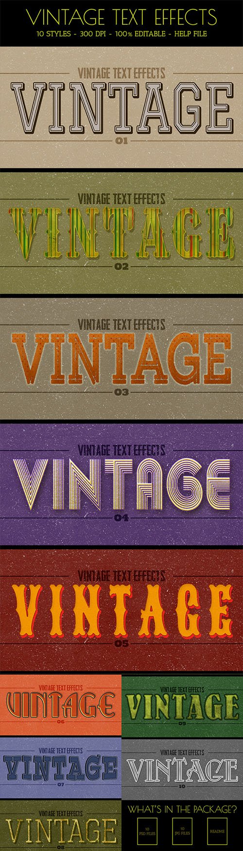 GraphicRiver - 10 Vintage Text Effects 10848058