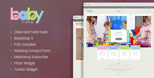 ThemeForest - BabyTime v1.0 - Babysitter, Nurse and Preschool Education HTML Template - 16527954