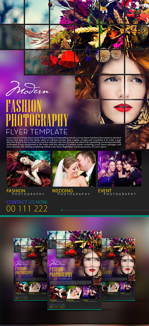 PSD Flyer Template - Modern Fashion Photography 2016