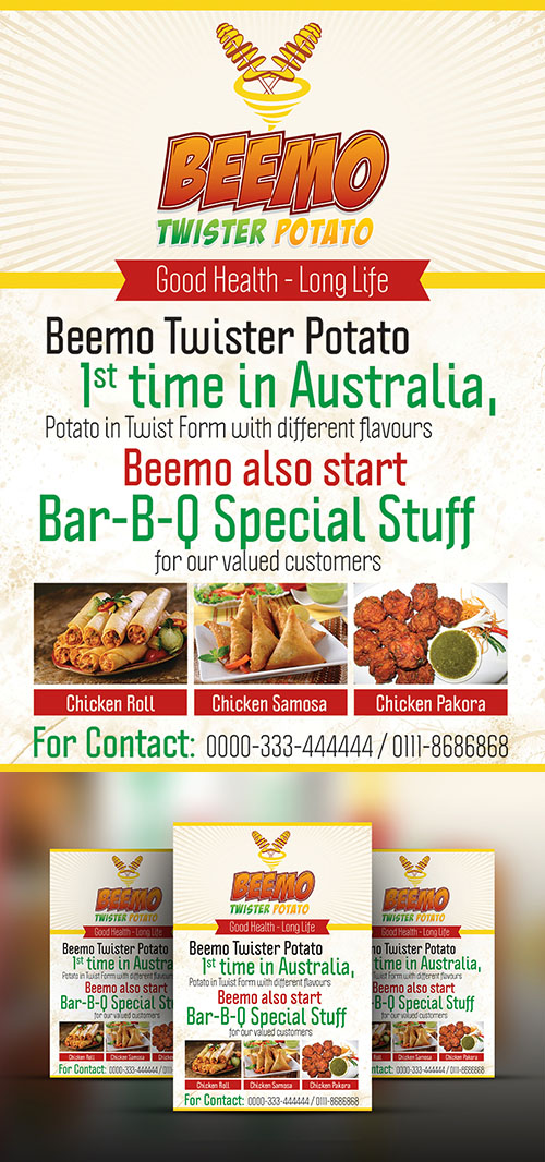 PSD Flyer Template - Twister Potato