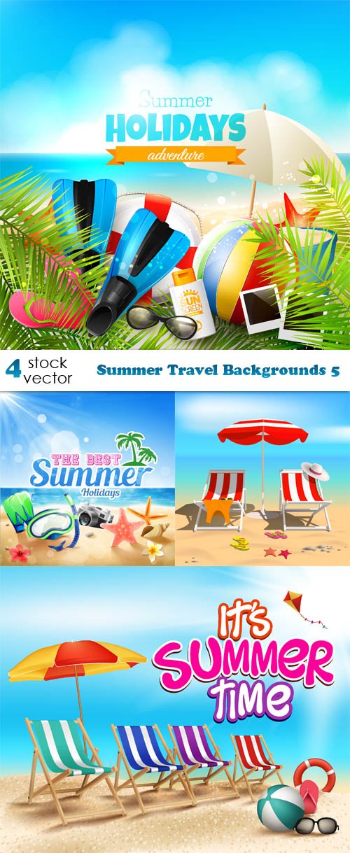 Vectors - Summer Travel Backgrounds 5