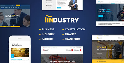 ThemeForest - Industry v1.1 - Business, Factory, Construction, Transport & Finance WordPress Theme - 16510989