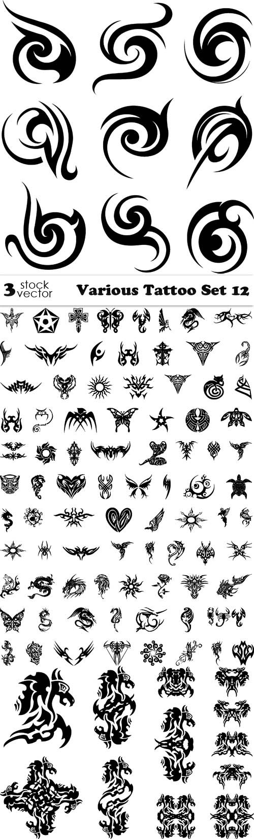 Vectors - Various Tattoo Set 12