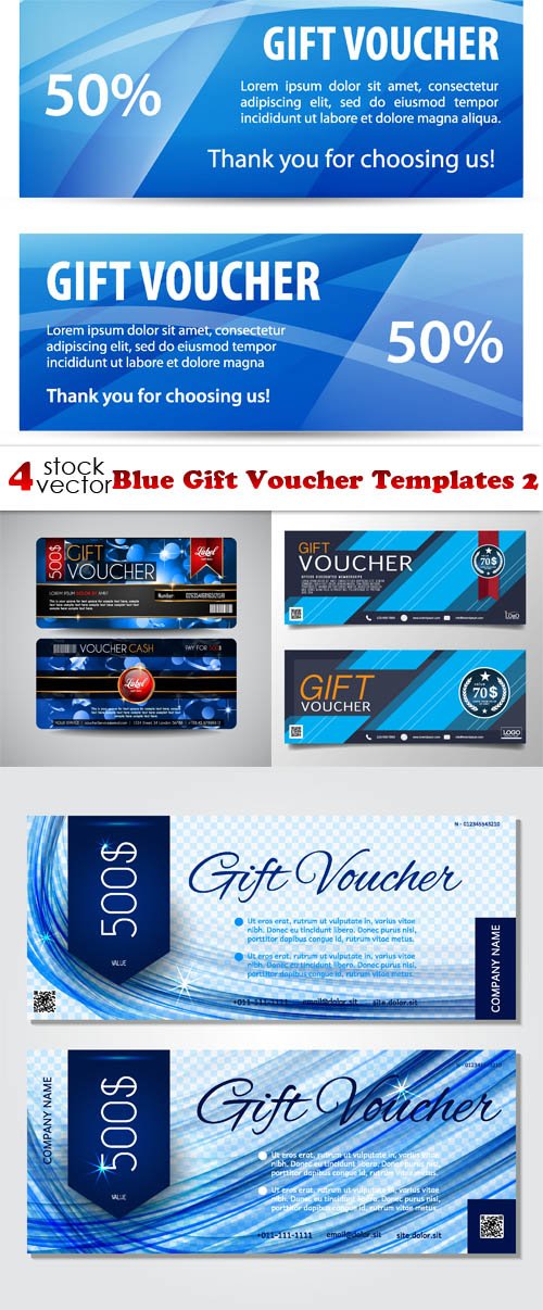 Vectors - Blue Gift Voucher Templates 2