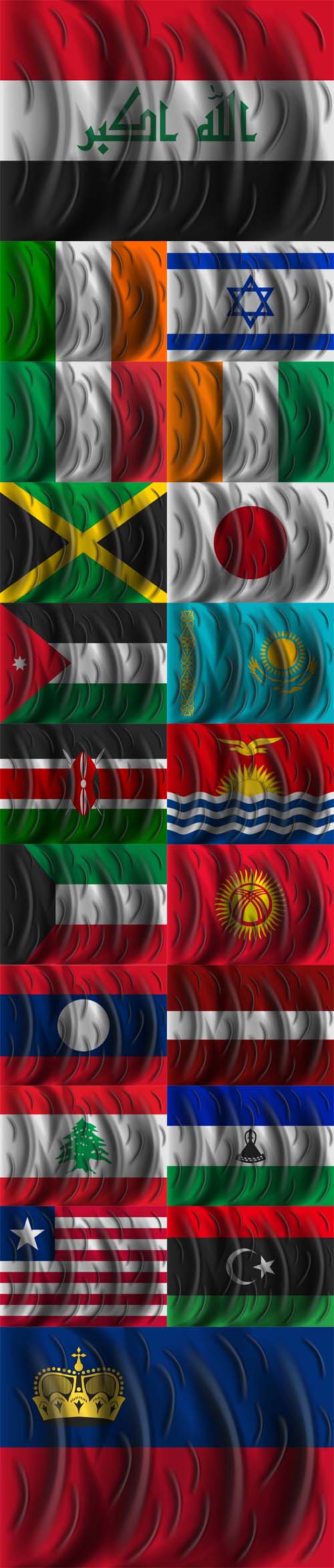 Vector Different Countries Wind Flags 2