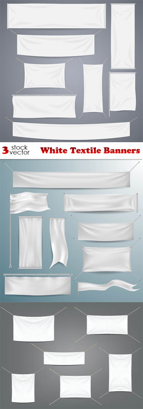 Vectors - White Textile Banners