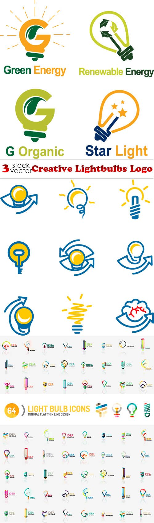 Vectors - Creative Lightbulbs Logo