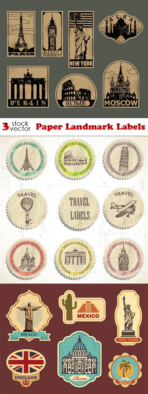 Vectors - Paper Landmark Labels